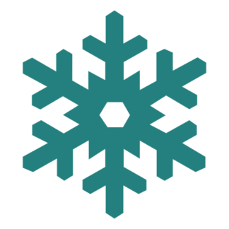 Snow Flake Decal (Turquoise)